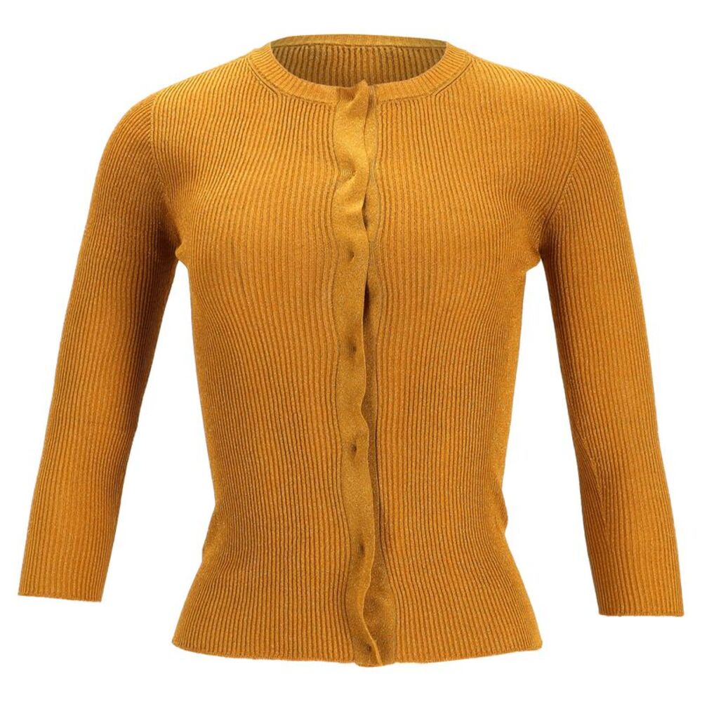 Max Mara Knitted Cardigan in Yellow Viscose